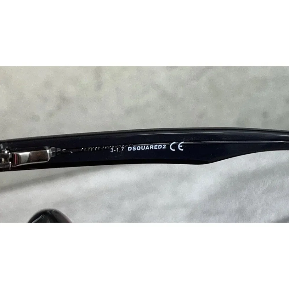 DSQUARED2 DQ5166-3 020 Square Full-Rim Black Red Eyeglasses Frames 51-19-145 - Picture 7 of 8